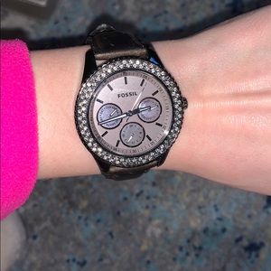 Dark Grey Fossil Watch